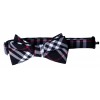 black plaid boys bow tie