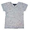 Boys V Neck T Grey Nep Yarn
