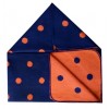 Navy & Orange Pok A Dot Baby Blanket