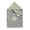 Grey Swadling Stars Baby Blanket
