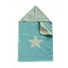 swadling stars hooded baby blanket jade