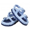 Woven Blue Two Strap Sandals