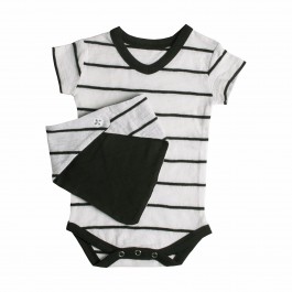 Fashion Knit Onesie-BLACK&WHITE