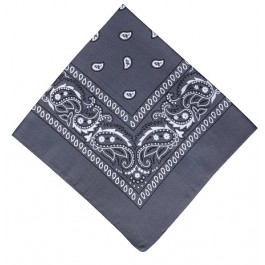 Grey Paisley Kids Bandana
