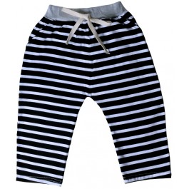 Infant Black and White Stripe Pants