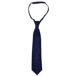 Navy with Red Dot Boys Tie