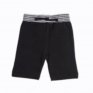 Fashion Knit Shorts-BLACK