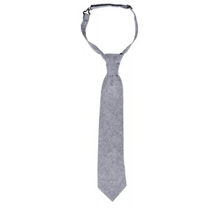 Grey Linen Boys Tie