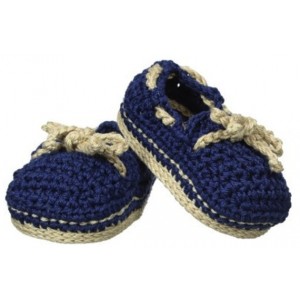 Hand Crocheted Baby Boat Shoes