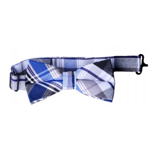 navy blue plaid bows bow tie