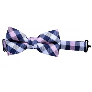 Pink & Black Checker Boys Bow Tie