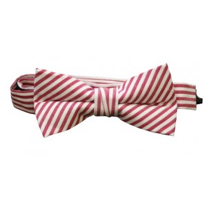 Red Stripe Boys Bow Tie