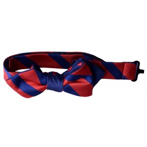 Red and Navy Premium Boys Bow Tie