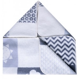 Grey Patchwork Baby Blanket