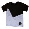 Black & Grey Asymmetrical Tee Shirt