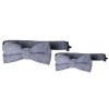 Father Son Denim Grey Bow Tie Set