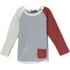 Multi Colored Grey & Red Pocket Sweat Shirt