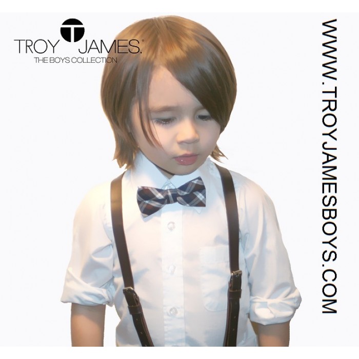 Troy James Boys Black Premium Suspenders W/ 6 Clips 