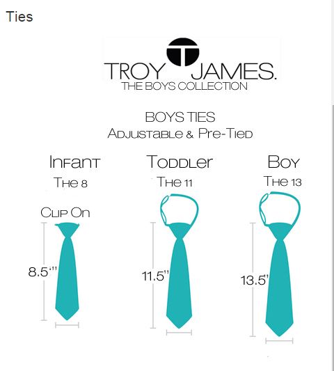 Troy James Boys Size Chart 2